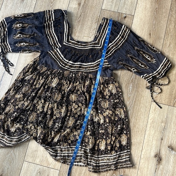 Free People Midsummer Night Dream Black Floral Print Dress - Picture 14 of 14